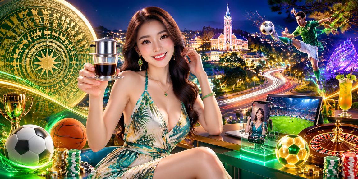 Người dùng Đà Lạt xem kèo thể thao qua điện thoại tại quán cà phê