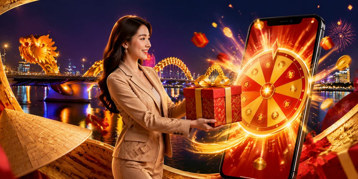 Bàn roulette với nón lá Việt Nam tại Đà Nẵng